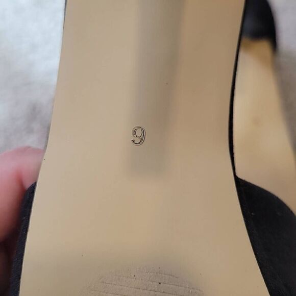 AMERICAN GLAMOUR BADGLEY MISCHKA GLITTER JEWELED ZIP BACK HEELS SZ 9 - Picture 9 of 9